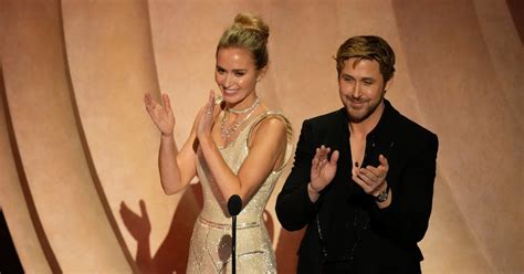 barbenheimer rivalry|Barbenheimer rivalry brought to Oscars with Emily Blunt and Ryan.
